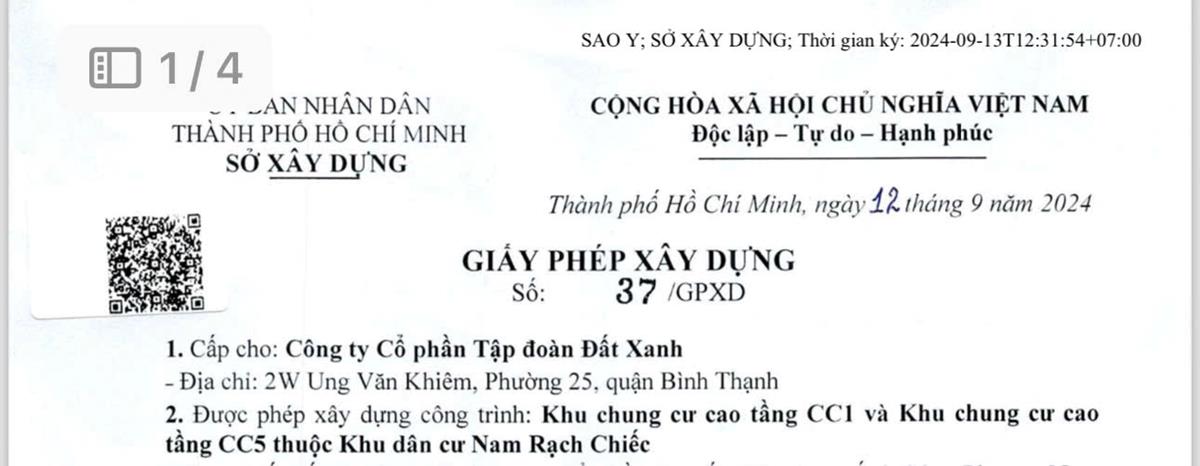 Giấy phép xây dựng Datxanhhomes Riverside