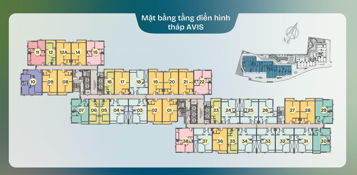 Mặt bằng dự án TT Avio đầy đủ từng căn hộ (MỚI/2024)