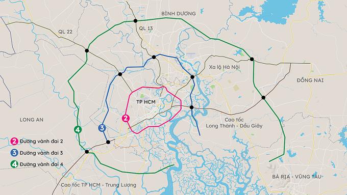 Chi 17.000 tỷ cho tuyến vành đai 4 đi qua Tp Hồ Chí Minh Đồng Nai