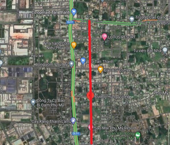 Bán đất đường Hùng Vương, Phú Mỹ