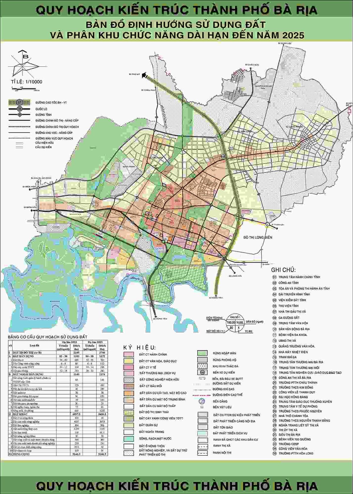 Bản đồ quy hoạch đất nền Bà Rịa