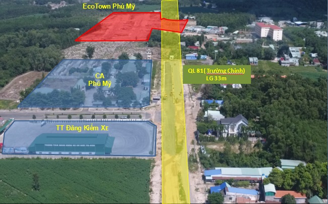 Vị trí thực tế dự án Ecotown Phú Mỹ